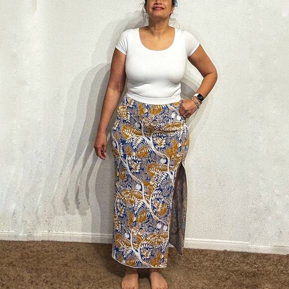 Staud Land and Sea Tree Giovanni Midi Skirt Sz L NWOT - Picture 1 of 13